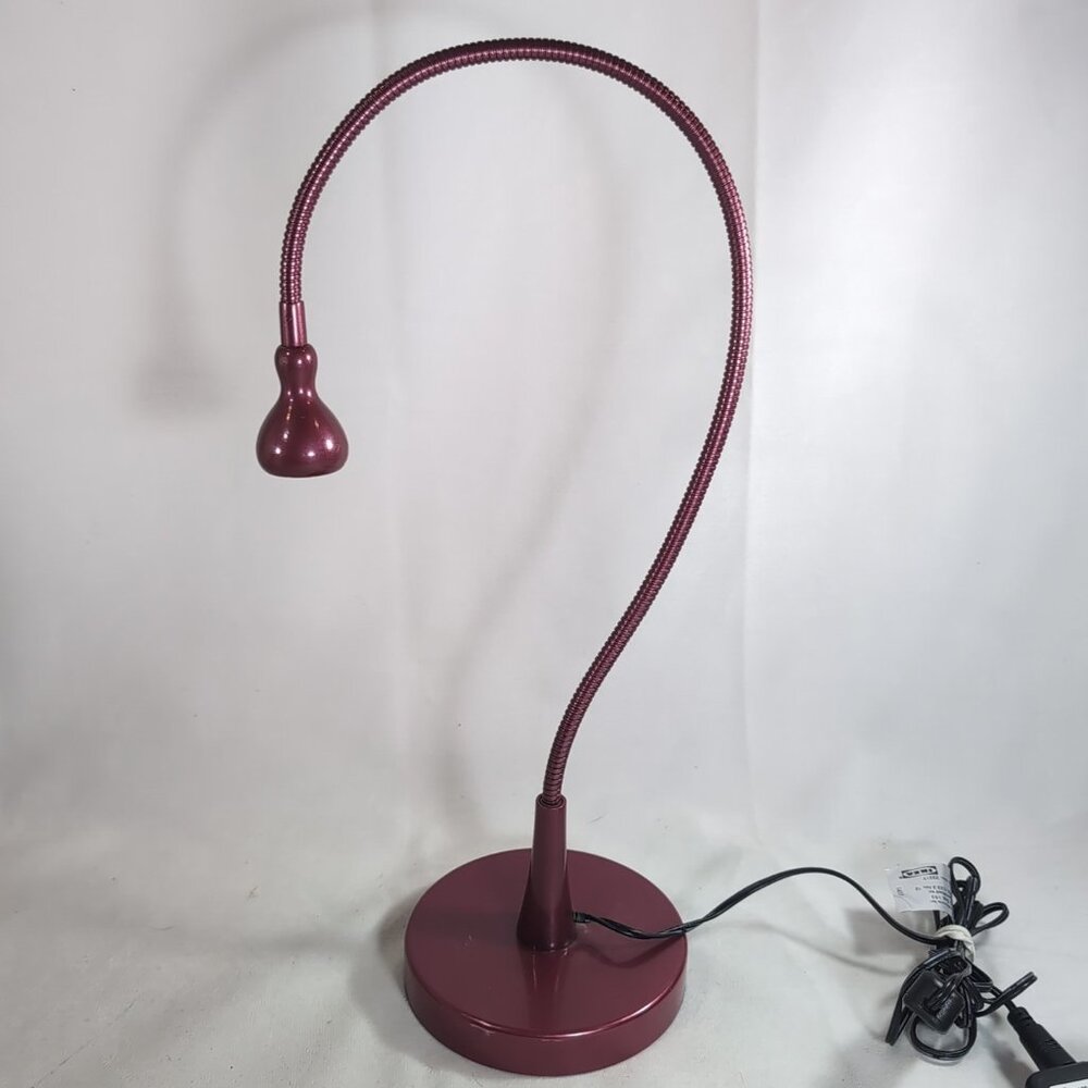 IKEA Jansjo Metallic Red Purple Telescopic Gooseneck Lamp Light Articulating